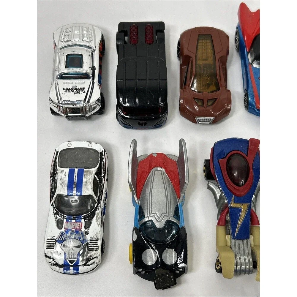 Hot Wheels Marvel DC Superhero Lot Wolverine Aquaman Thor SpiderMan Ghost Rider
